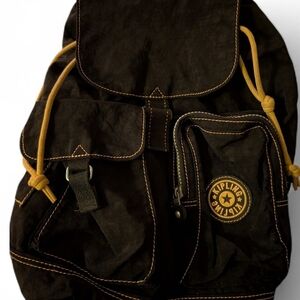 Kipling Brown Backpack with Tan Accents